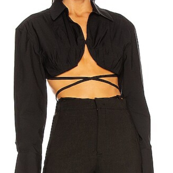 Jacquemus Long Sleeve Crop Shirt NWT - Picture 4 of 6